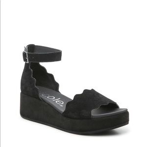 Black Sandal Wedges Sz 7.5